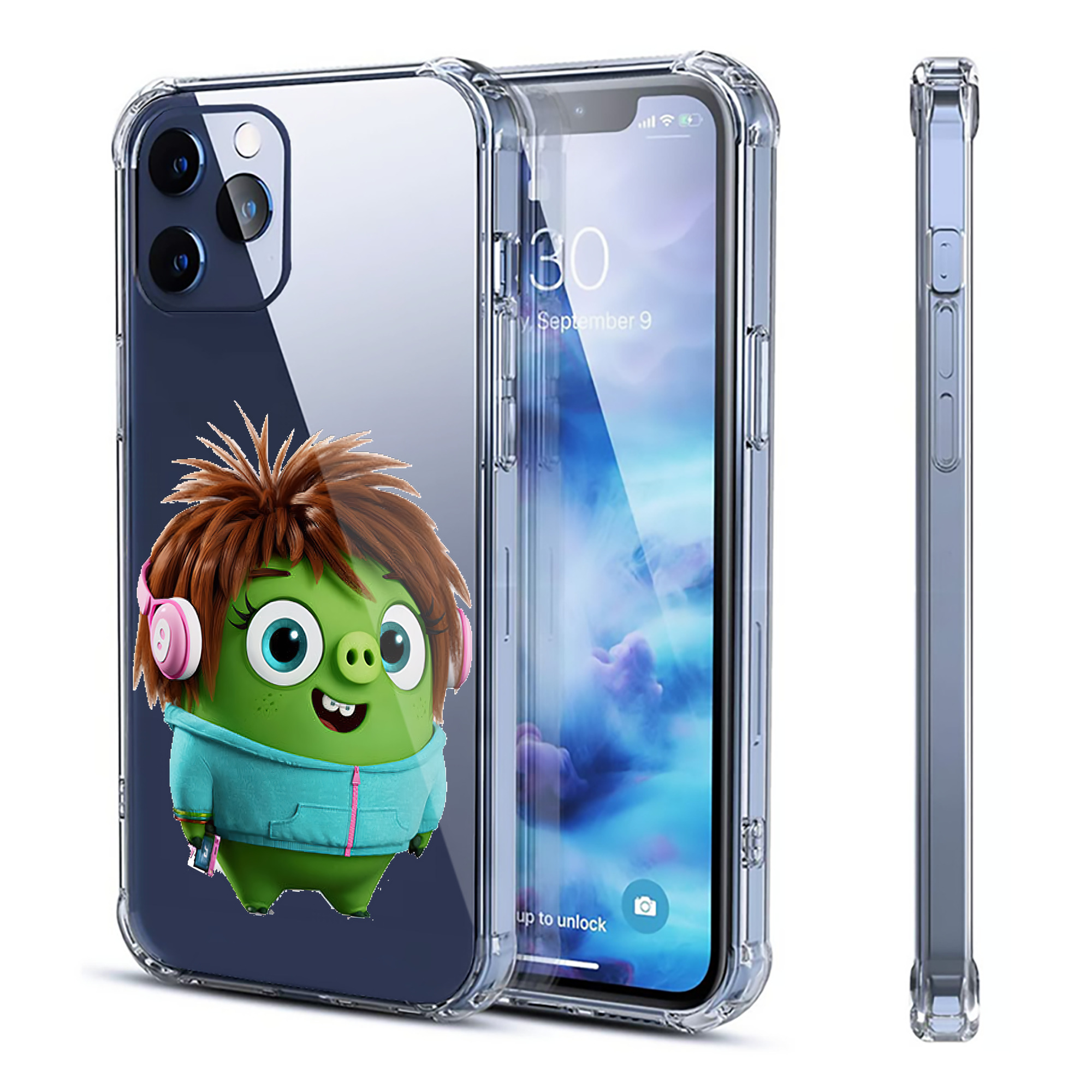 （画像用） Angry Birds アングリーバード 【iPhone 12シリーズ対応】透明スマホケース（クリアソフトケース）